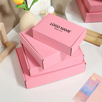 Boîtes d'Expédition Postales Personnalisées Roses de Multi-Tailles en Carton avec Logo et Texte Imprimés, Emballage Privé Exquis et de Haute Qualité