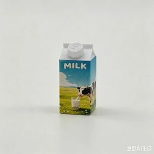 Mini carton de lait miniature 1:12, accessoires de jeu pour maison de poupée, décoration de scène DIY, mini modèle de jouet - Product Image 4