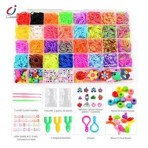 Chengji Hot Selling Educatief Speelgoed Set Diy Maken Kunst Ambachten Kleurrijke Weefgetouw Elastiekjes Armband Kit Voor Kinderen