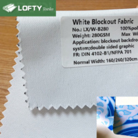 Tissu occultant 280 g/m² pour impression recto-verso, idéal pour les murs d'exposition, compatible avec la sublimation par transfert de papier