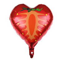 Ballons en aluminium fruits d'été : pastèque, orange, fraise, kiwi, fruit du dragon, fruit étoilé pour décorations de fête sur le thème tropical