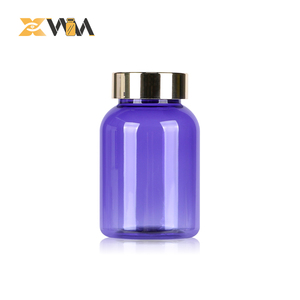 Transparent Purple PET Medicine Bottle 100-250ml Smooth Thread Mouth Round Shoulder for Health Products - Product Image 3