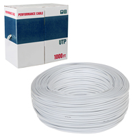 Cable Ethernet Cat6 a Granel, 2M, Caja, UTP, Cobre Sólido OFC, 8 Hilos, Conector 8P8C, Red LAN para Internet y Redes de Datos