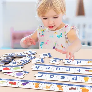 Holz Spielzeug 90pcs Wort Rechtschreibung Spiel Englisch Buchstaben Lernen Kinder Pädagogisches Spielzeug für Kind