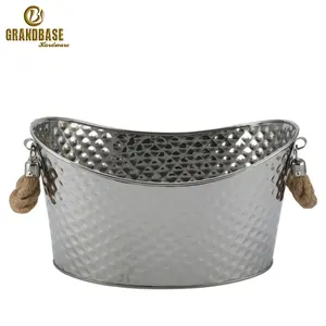 Cubo de hielo grande de 12L, para bebidas, con mango de Metal, para vino, champán, fiestas, fiestas, barbacoas, bodas