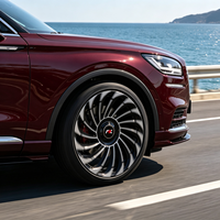 Moyeux de roue forgés intégrés légers noirs et argentés à rotation turbo pour Tesla, Mercedes, véhicules électriques de luxe et SUV (vente en gros)
