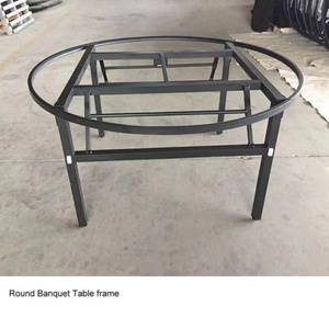 Modern Living Room Walnut <b>Folding</b> Banquet <b>Table</b> With <b>Round</b> Shape For Hotel Restaurant Banquet Hall Commercial Use - Product Image 3