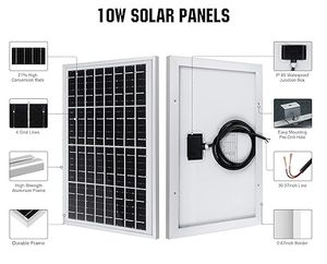 10 Wát <span class=keywords><strong>panel</strong></span> năng lượng mặt trời Battery Charger xách tay cho sạc <span class=keywords><strong>12V</strong></span> pin hoặc xe cổng Opener, điện hàng rào gà Coop - Product Image 2