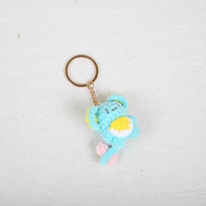 Porte-clés pendentif tricoté en forme d'éléphant fait main par <span class=keywords><strong>Maman</strong></span> XX6, accessoires de sac avec design de la série Gummy - Product Image 4