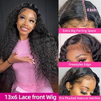Perruques Lace Front Ondulées Profondes de 30 Pouces pour Femmes, 13x6 HD Transparentes, Densité 200%, Pré-Pluckées, Cheveux Humains Bouclés Profonds Longueurs Extra-longues