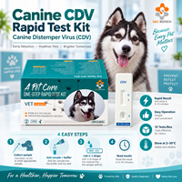 Kit Tes Cepat Antigen CDV Klinik Hewan untuk Anjing, Perangkat Diagnostik Virus Distemper Anjing, Paket Perlengkapan Kotak