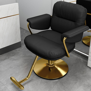 Silla de Peluquería Profesional de Alta Calidad, Asiento de Cuero Ergonómico, Elevación Hidráulica Estable, Silla Giratoria de 360 Grados para <span class=keywords><strong>Barber</strong></span>ía - Product Image 1