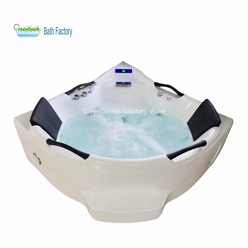 Baignoire de Massage d'angle à large alvéolaire américain avec Jets d'air