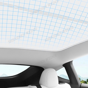 Rivestimenti in cristallo di ghiaccio parasole per auto visiera in rete tende laterali finestra per tesla modello 3 highland 2024 tetto parasole - Product Image 3