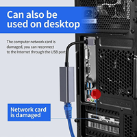 Adaptor USB ke Ethernet 1000Mbps Plug and Play USB 3.0 Bebas Driver RJ45 LAN Dongle untuk Nintendo Laptop PC Windows MacOS Linux
