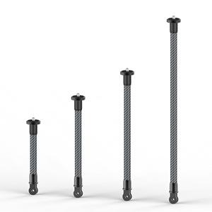 Perche télescopique en fibre de carbone pour caméras d'action GoPro Hero/DJI/Insta360, avec vis 1/4 et support <span class=keywords><strong>selfie</strong></span> à 2 broches pour prise de vue POV - Product Image 3