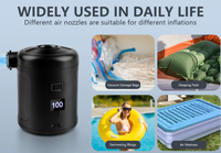 Mini Bomba de Aire Eléctrica Multicolor con Pantalla LCD, Batería de 6000 mAh, Perfecta para Colchones de Aire, Flotadores de Piscina, Bolsas de Almacenamiento al Vacío