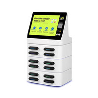 Banco de Energía Portátil con 12 Ranuras Integradas para Baterías de Litio-Polímero, Pantalla Táctil, 8000mAh, Salida de 60W, Apilable para Compartir Energía