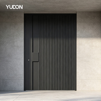 Porte d'entrée principale en aluminium YUDON DOOR avec cadre, porte extérieure, étanche, ignifuge, finition anodisée, 100x220cm pour maison