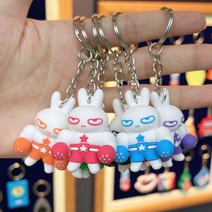 Personnalisé logo personnalisé imprimé pvc caoutchouc <span class=keywords><strong>anima</strong></span> mignon ours rose cochon dessin animé anime 3d porte-clés cochon porte-clés - Product Image 6