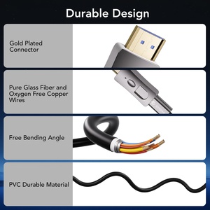 SYONG Active Optical <strong>HDMI</strong> 2.1 <strong>Cable</strong> 48Gpbs High Speed <strong>Long</strong> Fiber Compatible 8K60Hz 4K120Hz for HDTV, Monitor, Game, Home Theatre - Product Image 6