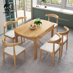 Table à manger extensible en bois, nouvelle mode, éco-responsable, petit MOQ, prix avantageux, personnalisable, fournisseur d'usine chinoise. - Product Image 2