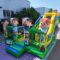 Château Gonflable Compact pour Enfants - Jeu de Rebond et Toboggan Extérieur pour Fêtes - Offre Spéciale