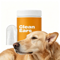 Lingettes Nettoyantes pour Oreilles de Chien et de Chat, Lingettes Jetables pour Animaux, Kit de Toilettage à Domicile Portable, 50 Pièces en Gros