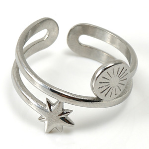 ZOGXIN Gold Plated Star Open Ring For Women Minimalist Design Fashion Jewelry Gift - Product Image 4