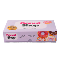 Boîte d'emballage en papier d'art blanc pour bouffée de dessert beignet imprimée personnalisée écologique Boîtes d'emballage en papier pour boulangerie sushi gâteau mochi