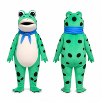 Costume de film TV gothique amusant, tête en mousse légère + haut en peluche courte, taille unique adulte, vert/rouge, pour Halloween et marketing de rue