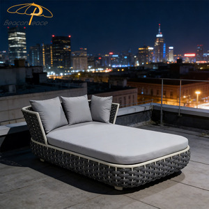 Moderno <span class=keywords><strong>exterior</strong></span> <span class=keywords><strong>cama</strong></span> sofá muebles marco de aluminio cuerda tejido piscina <span class=keywords><strong>exterior</strong></span> jardín Patio camas de día - Product Image 2