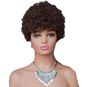 Perruque pour <span class=keywords><strong>femme</strong></span> en cheveux humains 100% naturels, <span class=keywords><strong>coupe</strong></span> <span class=keywords><strong>afro</strong></span> <span class=keywords><strong>courte</strong></span> bouclée, douce et naturelle, style brésilien-vietnamien, vente en gros - Product Image 6