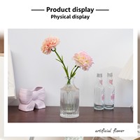 Bunga Anyelir Pendek Realistis Premium, Rangkaian Bunga Artifisial untuk Hari Valentine & Thanksgiving - Grosir Online