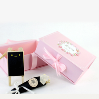 Vente en gros joli emballage en papier trois pièces dans une boîte-cadeau d'anniversaire de mariage pour le stockage de fleurs douces de fête de la Saint-Valentin