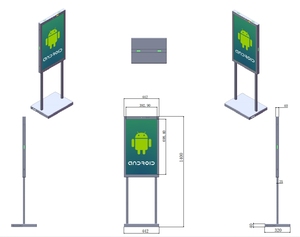 Kiosco Digital Interactivo Inteligente de Doble Cara con Android de 32 Pulgadas, Kiosco Digital Inteligente con WiFi para Centros Comerciales - Product Image 3