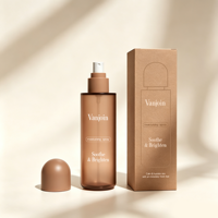 Flacons cosmétiques en verre givré rose de luxe sur mesure avec pompe pour huile corporelle et lotions corporelles