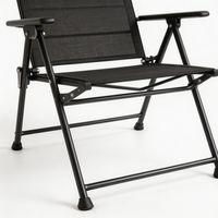 Chaise pliante multifonctionnelle à 2 positions réglables, nouvelle conception, imperméable, séchage rapide, structure métallique, chaise pliante de jardin