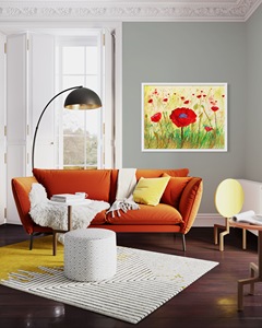 <b>Poppy</b> <b>Metal</b> Wall Art With Field Design For Durable Wall Accent And Colorful Floral <b>Metal</b> Art Wall Decor - Product Image 3