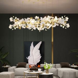 โคมระย้าเซรามิกรูปใบไม้ขนาดใหญ่สำหรับร้านอาหารโรงแรมดีไซน์สร้างสรรค์ทันสมัยใหม่ - Product Image 4