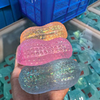 Balle Squishy Colorée en Forme d'Arachide Remplie d'Huile de Coco, Jouet Sensoriel à Remontée Lente, Anti-Stress et à Presser