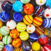 Ensemble de boules de marbre en verre fait à la main, 16mm, moins cher, dans boîte cadeau rouge pour jouets