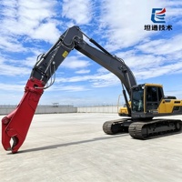 Cisaille hydraulique rotative HHS-380 pour charges lourdes, moteur à engrenages, cisaille de démolition pour excavatrice de 30-39 tonnes, pour le traitement des déchets de construction