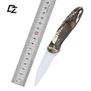 Couteau de poche tactique pliable en acier inoxydable de haute qualité KS1660, design camouflage, personnalisable, étui en cuir DIY, lame OEM - Product Image 1