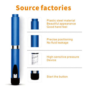 Metal Body Reusable Injection <b>Pen</b> 60IU <b>Refillable</b> Dose Adjustable Handheld Applicator <b>Pen</b> for Personal Skin Care and Home Use - Product Image 4