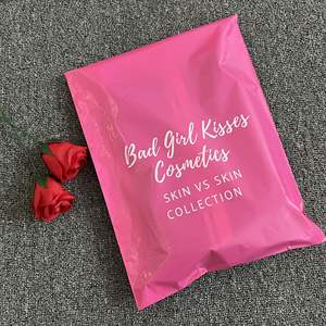 Sobres de Polietileno Personalizados con Logotipo Impreso, Color Rojo Rosa, para Envíos por Correo, Embalaje de Plástico para Ropa Interior - Product Image 5