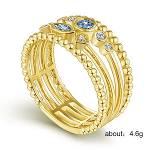 Anello Geometrico Cavo per Donne, Gioielli Scintillanti per Feste, Vendita all'Ingrosso - Product Image 4