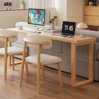 Table d'appoint murale en bois massif durable pour PC – Table d'ordinateur/étude multi-usage étroite ou large pour chambre/salon