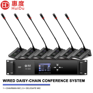 Sistema Microfonico Digitale HD-8800E per Videoconferenze, Collegamento a Catena fino a 250 Unità, Matrice HDMI con Controller LCD da 3,5 Pollici - Product Image 1