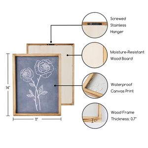 Hiện đại trang trại trang trí tường Boho thực vật in hoa kỹ thuật số in vải tường nghệ thuật cho nhà hoặc văn phòng - Product Image 6